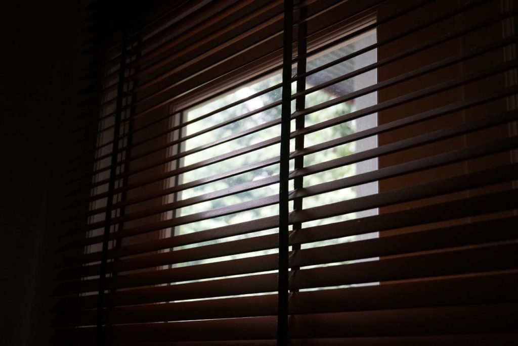 Wood blinds blocks out the light